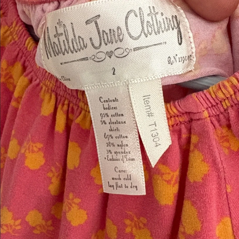 Matilda Jane Faircloth Hill Peasant Top Strawberry Girls Size 2 - Picture 2 of 5